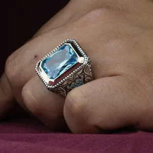 1 Pcs Vintage Ethnic Style Inlaid Gemstone Alloy Ring