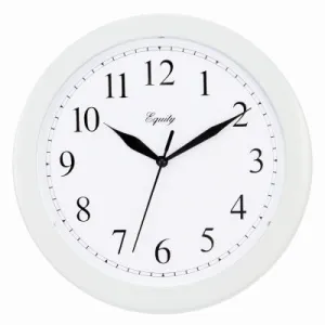 10" WHT Plas Wall Clock