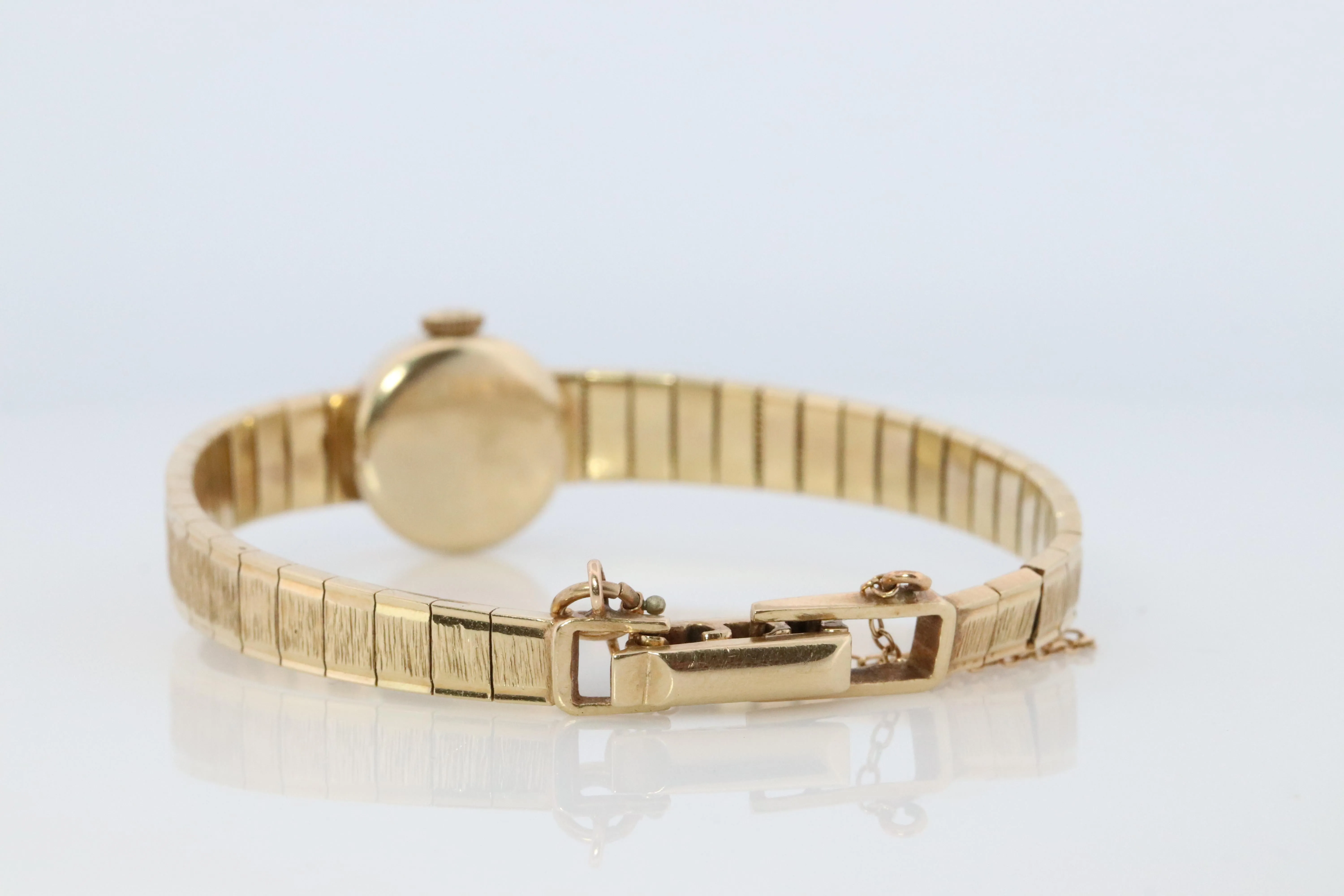 14k CARTIER x MOVADO mechanical watch. 14k YG Genuine Cartier Ladies Watch.
