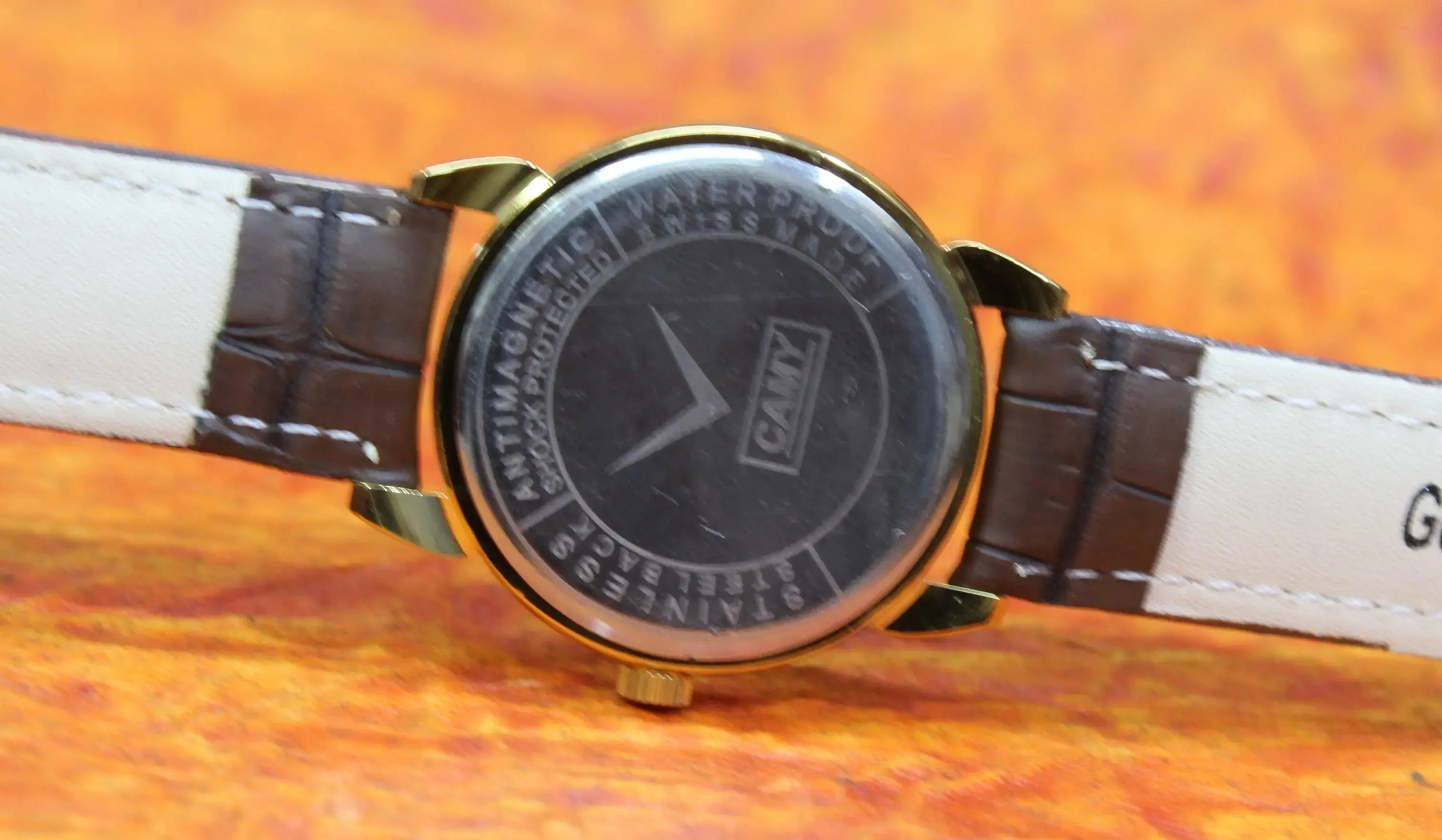 17 Jewels Mechanical Wristwatch Camy Geneva Vintage Hand Winding FHF ST96 Movement