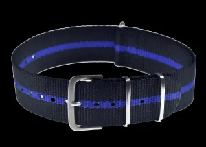 18mm "Thin Blue Line" Police Pattern Ballistic Nylon Webbing Strap