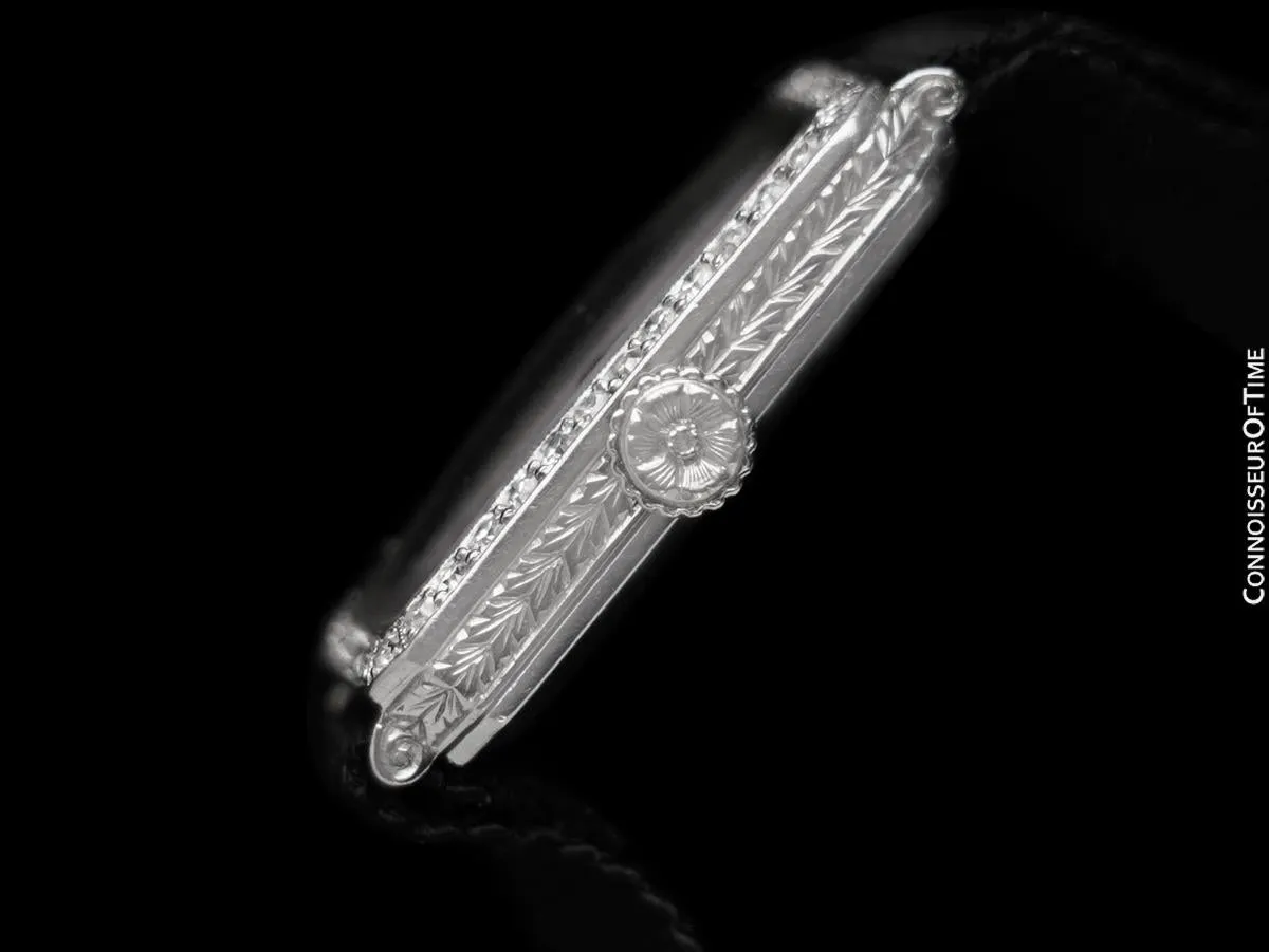 1925 Patek Philippe Likely for Tiffany Vintage Art Nouveau Ladies Platinum & Diamonds Watch - Beautiful Condition