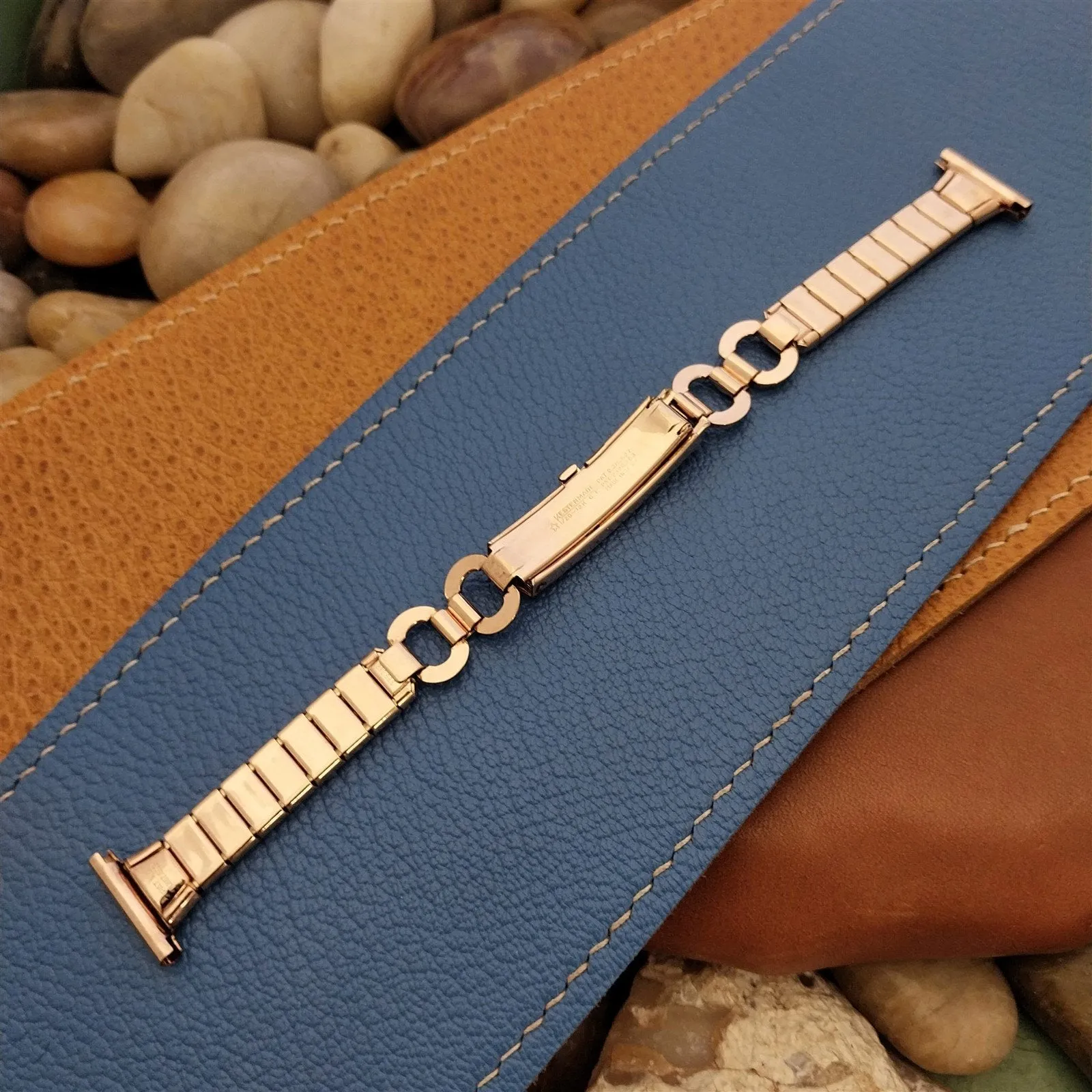 1940s 12k Rose Gold-Filled TubeFlex 5/8" Kestenmade USA Vintage Watch Band