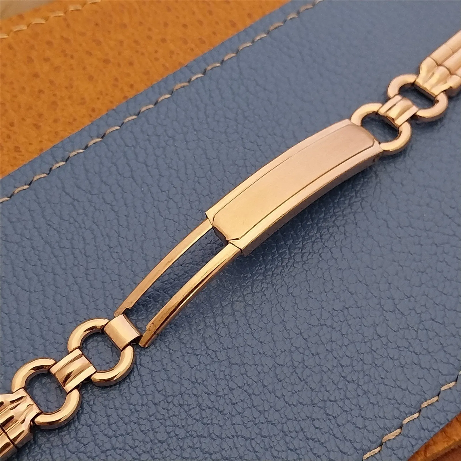 1940s 12k Rose Gold-Filled TubeFlex 5/8" Kestenmade USA Vintage Watch Band