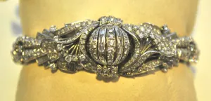 1940s Jaeger LeCoultre Rare Vintage Bracelet/Watch with 25 Carat Diamond in Platinum - $75K VALUE