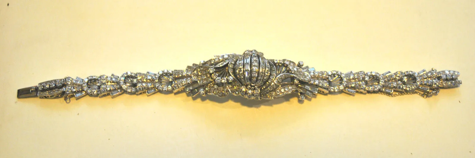 1940s Jaeger LeCoultre Rare Vintage Bracelet/Watch with 25 Carat Diamond in Platinum - $75K VALUE