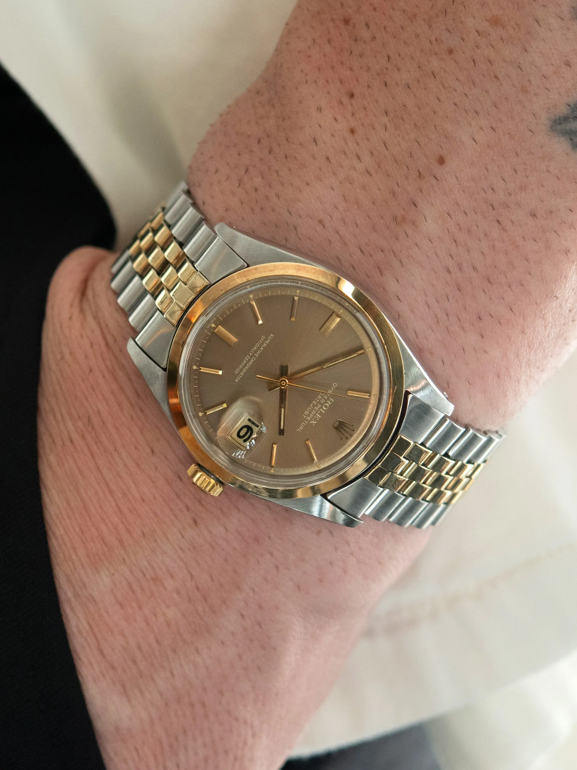 1968 Rolex Two-Tone Datejust (Ref. 1600) Taupe "Ghost" Dial