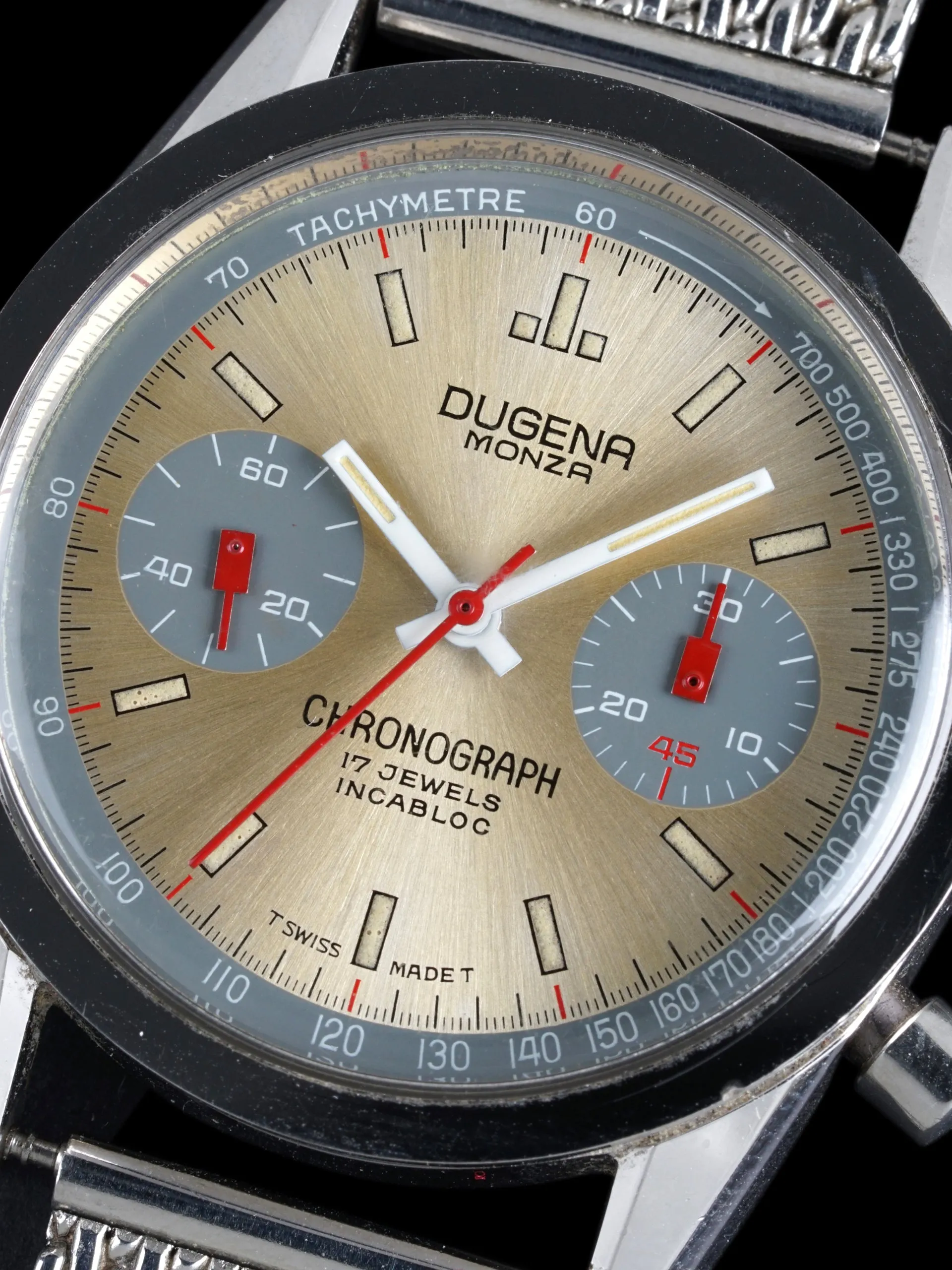 1970s Dugena Monza Chronograph Valjoux Cal. 7733