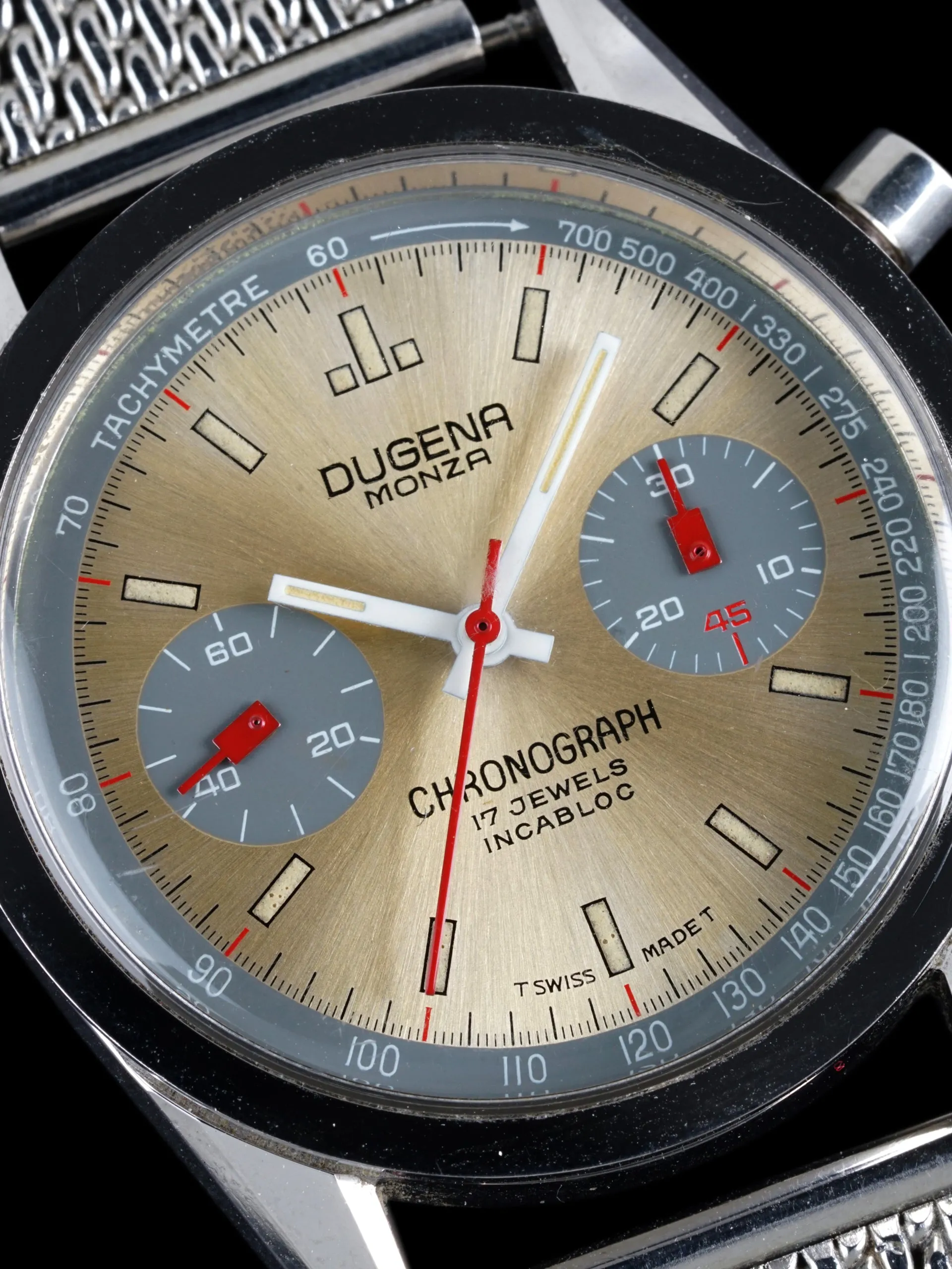 1970s Dugena Monza Chronograph Valjoux Cal. 7733