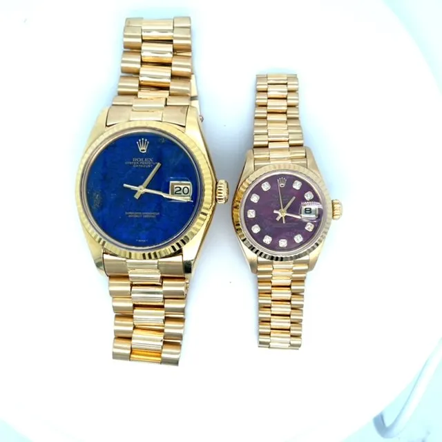 1996 Rare Rubellite   Diamond Factory Dial 18kt Gold Rolex Datejust Ref 69178 26mm
