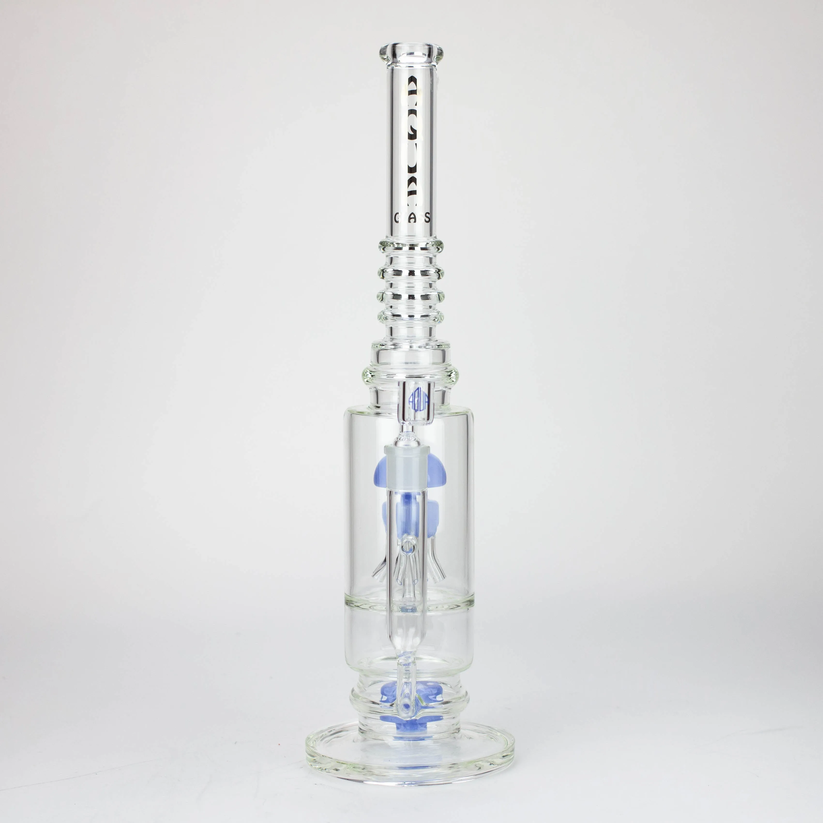 19" AQUA Octopus Percolator Glass Bong