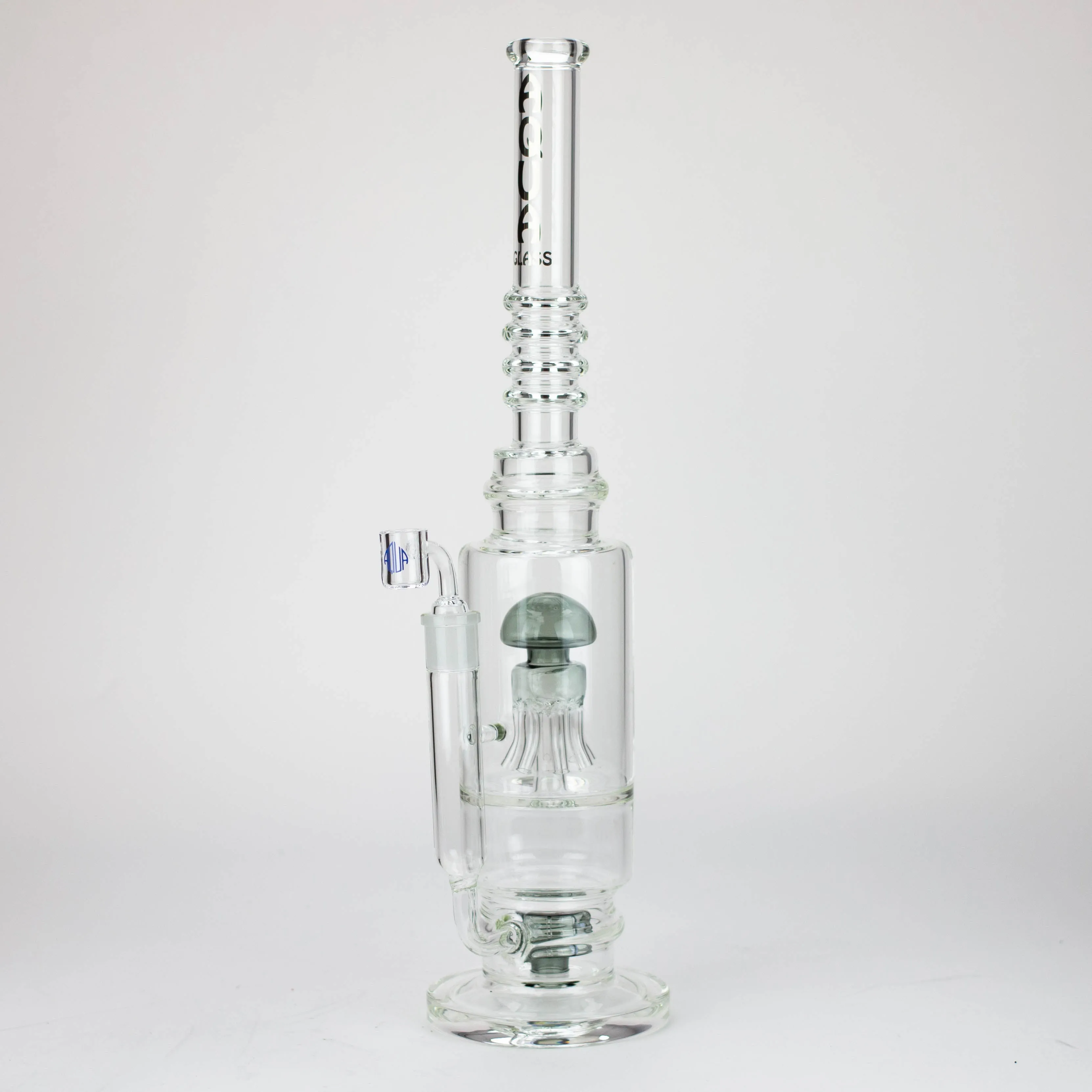 19" AQUA Octopus Percolator Glass Bong