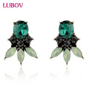 2017 Fashion Crystal Earrings Vintage Punk Style Brand New Stud Earrings for Women Gift Fast Shipping 4 Colors Statement