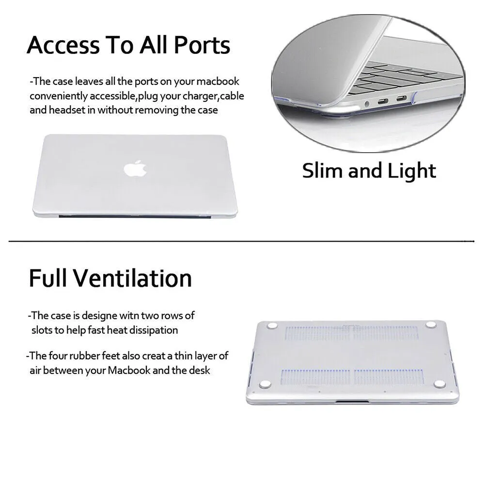 2020 MacBook Pro 13 Inch Case | Plastic Hard Case Shell for MacBook Pro A2251 A2289 A2179 (Clear)