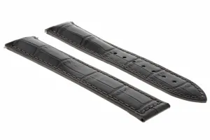 20MM LEATHER BAND STRAP FOR OMEGA SPEEDMASTER MOON, SEAMASTER PLANET DARK BROWN