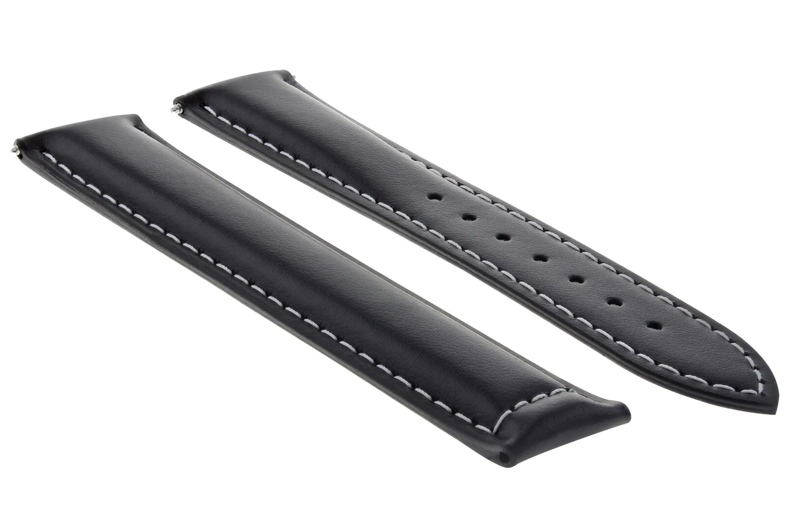 20MM LEATHER STRAP BAND FOR OMEGA SPEEDMASTER SEAMASTER PLANET OCEAN BLACK WS