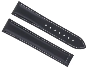 20MM LEATHER STRAP BAND FOR OMEGA SPEEDMASTER SEAMASTER PLANET OCEAN BLACK WS