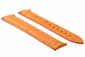 20MM LEATHER STRAP WATCH BAND FOR OMEGA SPEEDMASTER MOON WATCH CLASP ORANGE