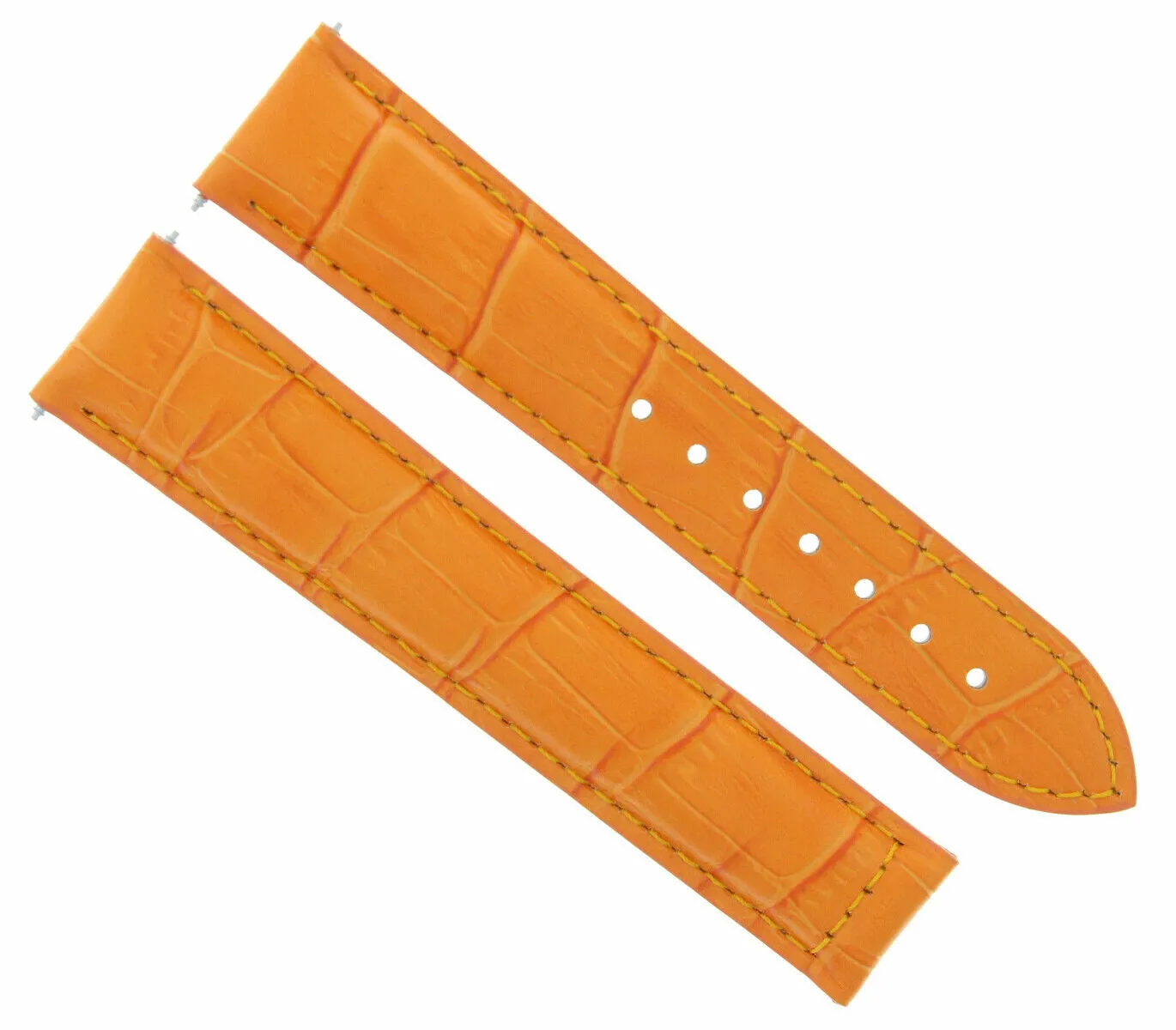 20MM LEATHER STRAP WATCH BAND FOR OMEGA SPEEDMASTER MOON WATCH CLASP ORANGE