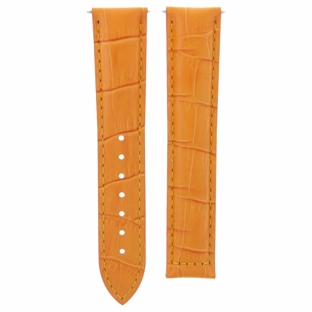 20MM LEATHER STRAP WATCH BAND FOR OMEGA SPEEDMASTER MOON WATCH CLASP ORANGE