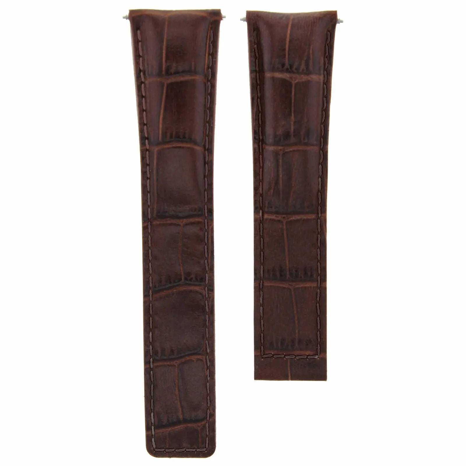 20MM LEATHER WATCH BAND STRAP FOR 41MM OMEGA SEAMASTER PLANET OCEAN BROWN WS