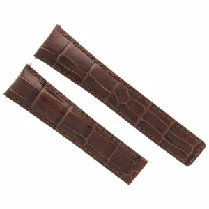 20MM LEATHER WATCH BAND STRAP FOR 41MM OMEGA SEAMASTER PLANET OCEAN BROWN WS