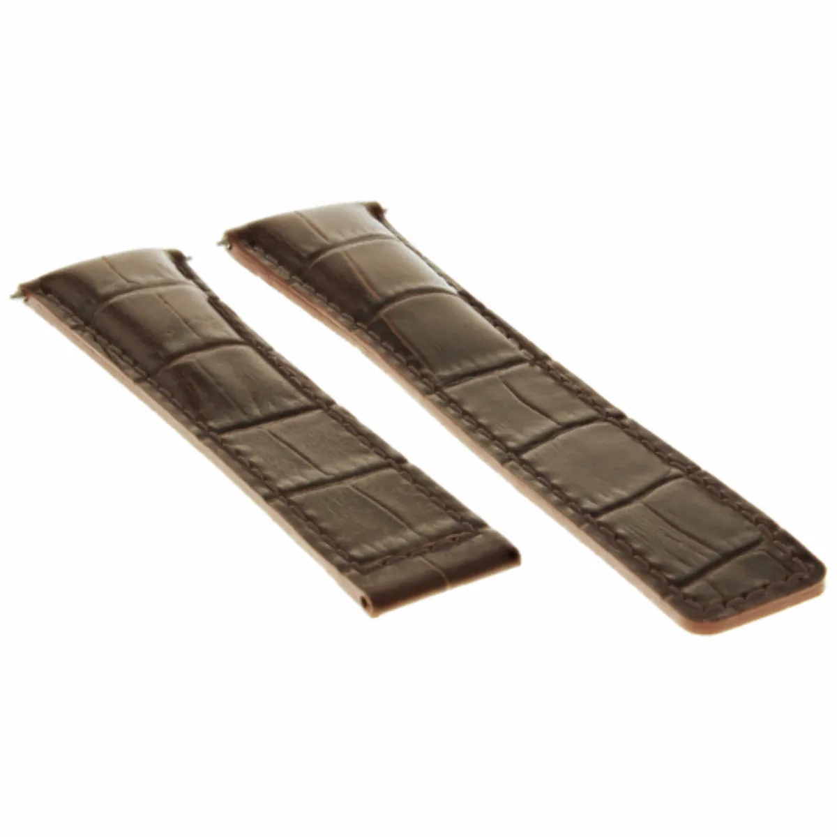 20MM LEATHER WATCH BAND STRAP FOR 41MM OMEGA SEAMASTER PLANET OCEAN BROWN WS