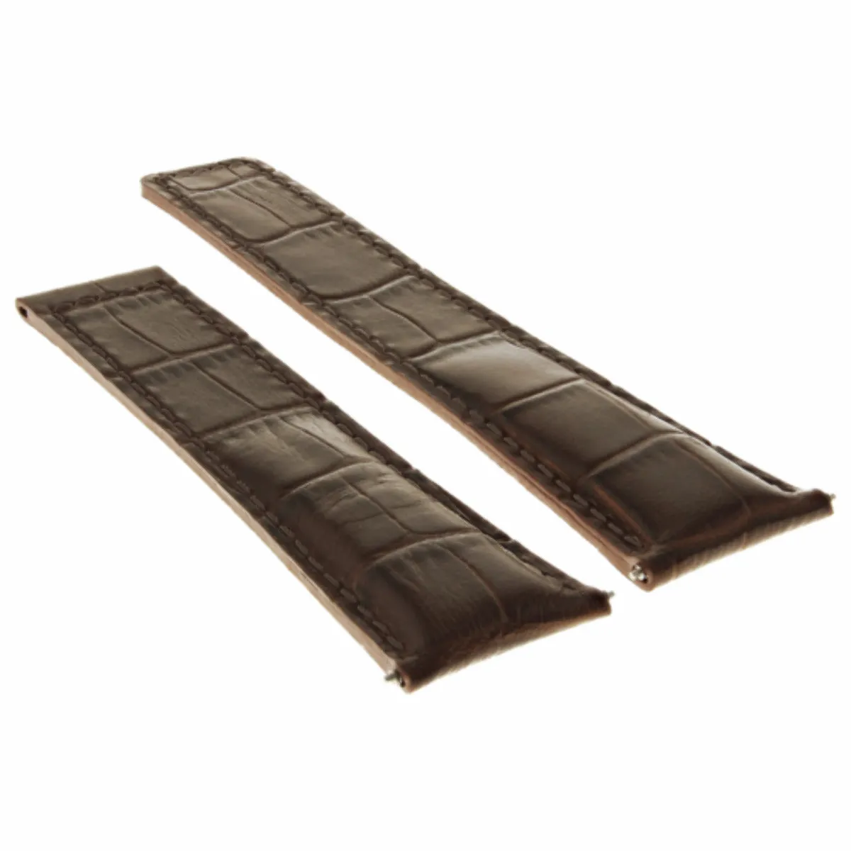 20MM LEATHER WATCH BAND STRAP FOR 41MM OMEGA SEAMASTER PLANET OCEAN BROWN WS