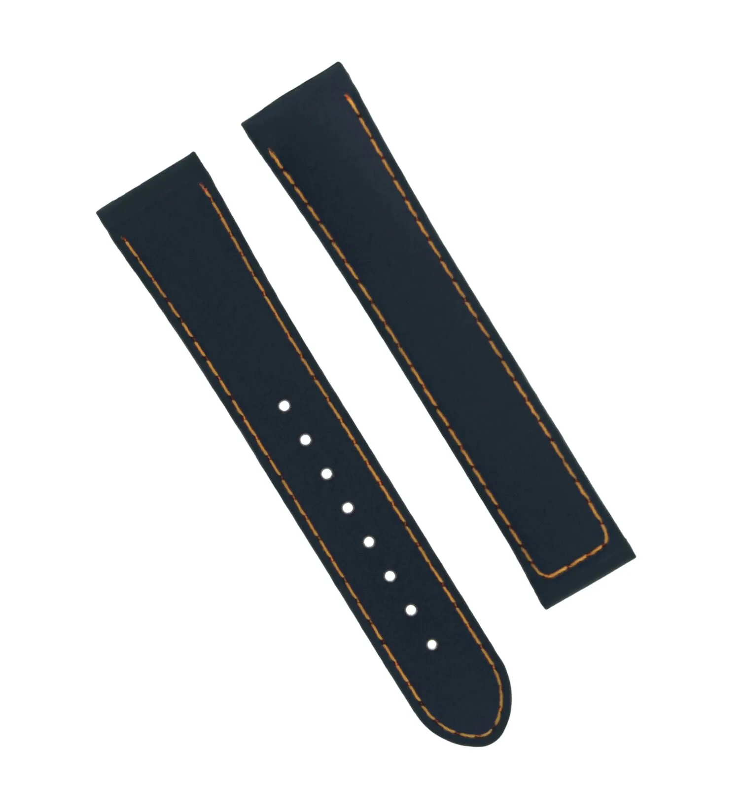 20MM RUBBER WATCH BAND STRAP FOR OMEGA SEAMASTER PLANET OCEAN BLACK ORANGE STIT