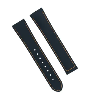 20MM RUBBER WATCH BAND STRAP FOR OMEGA SEAMASTER PLANET OCEAN BLACK ORANGE STIT