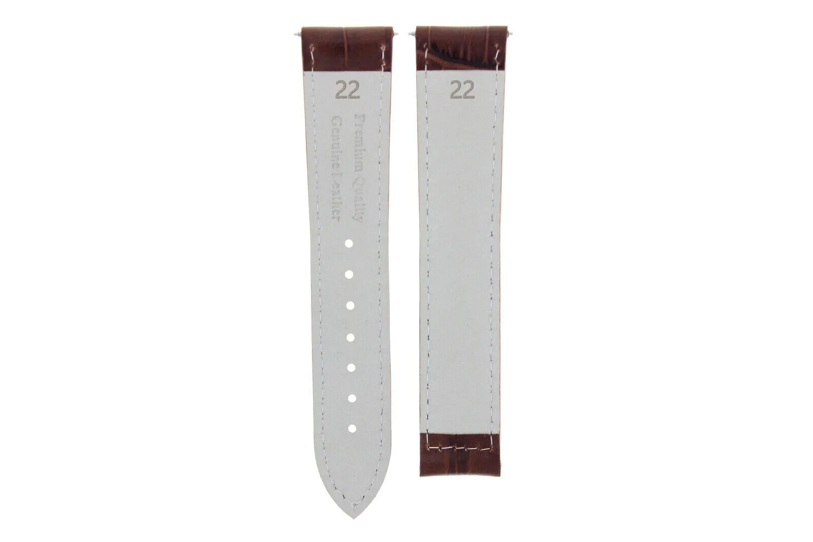 22/18MM LEATHER WATCH STRAP BAND FOR OMEGA SEAMASTER PLANET OCEAN L/BROWN ORANGE