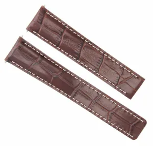 22MM LEATHER BAND WATCH STRAP FOR BREITLING NAVITIMER AVENGER COLT BENTLEY BROWN