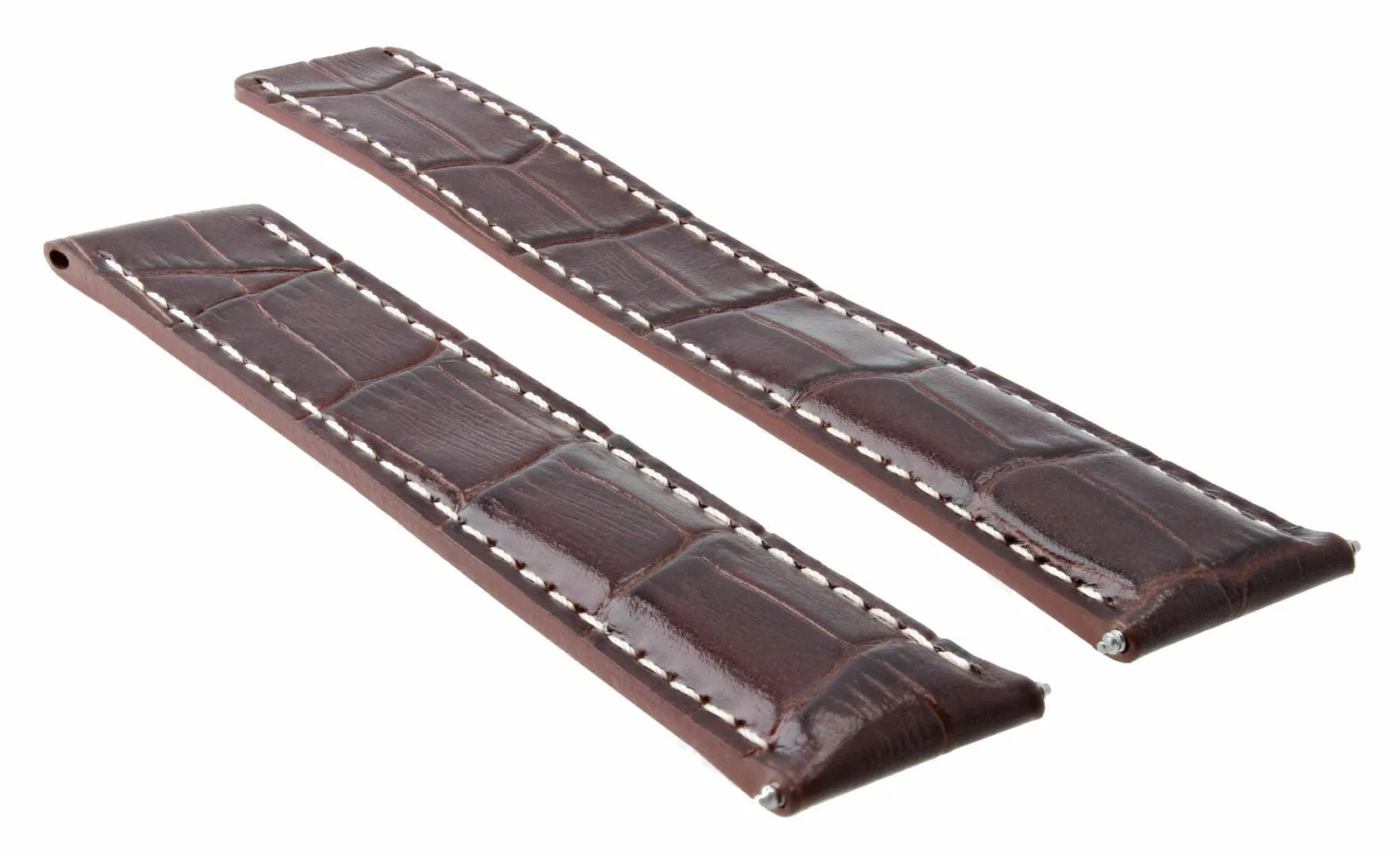 22MM LEATHER BAND WATCH STRAP FOR BREITLING NAVITIMER AVENGER COLT BENTLEY BROWN