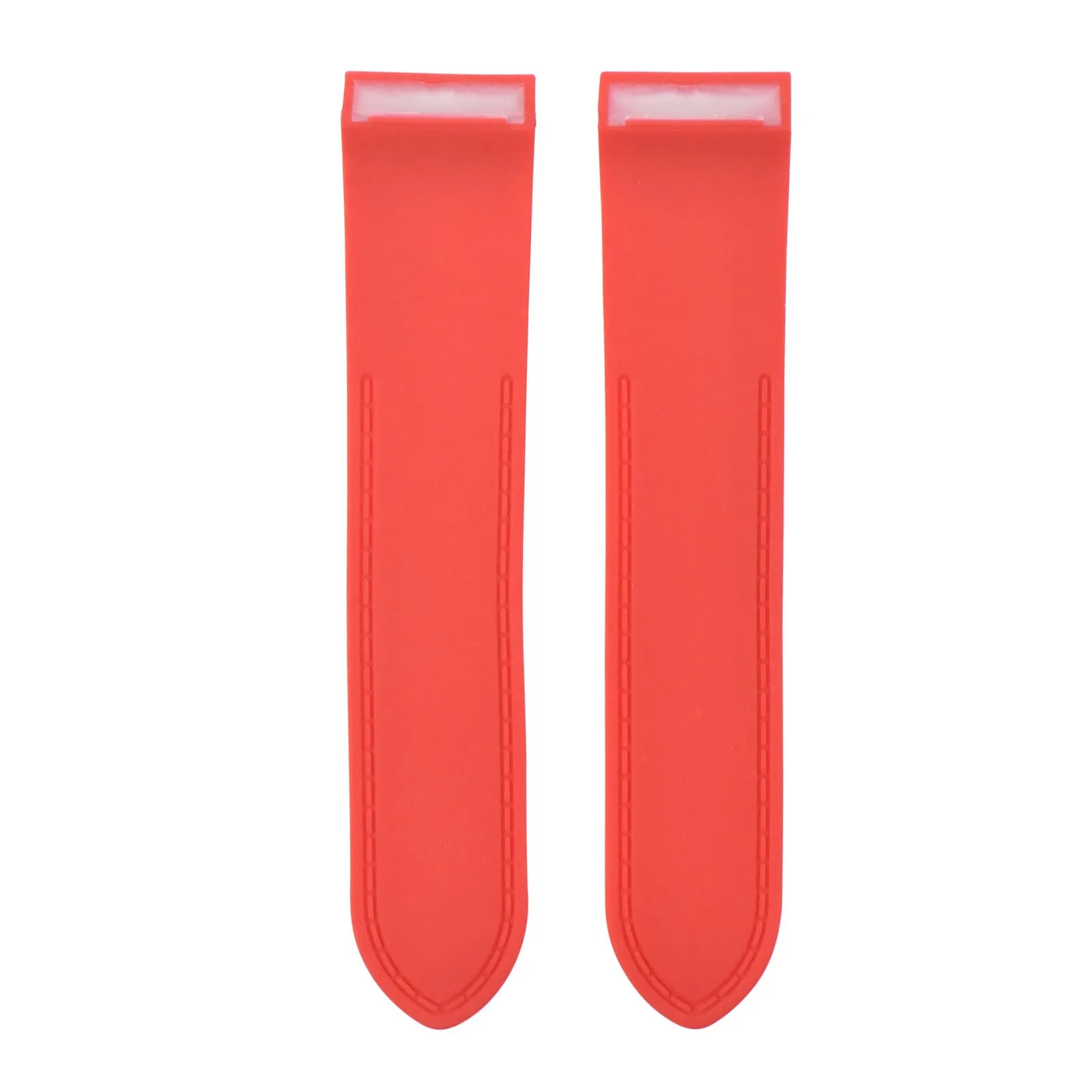 23MM PU RUBBER DIVER STRAP BAND FOR FIT 38MM CARTIER SANTOS 100XL WATCH RED TQ