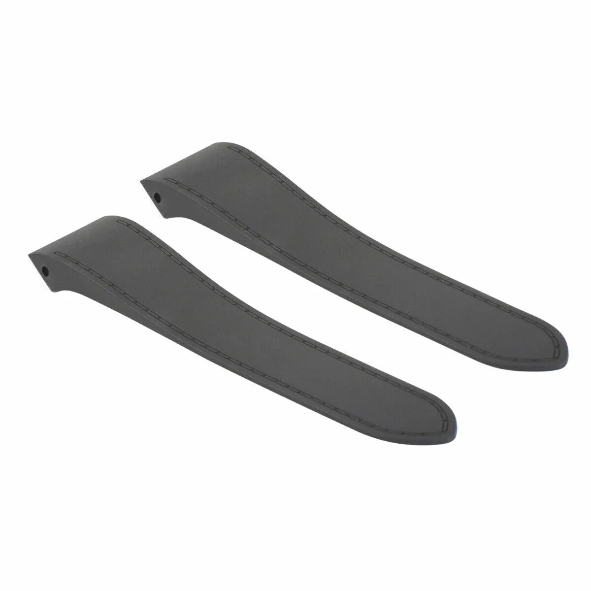 24.5MM RUBBER WATCH BAND STRAP FOR (FITS) CARTIER SANTOS 100XL CHRONOGRAPH BLACK