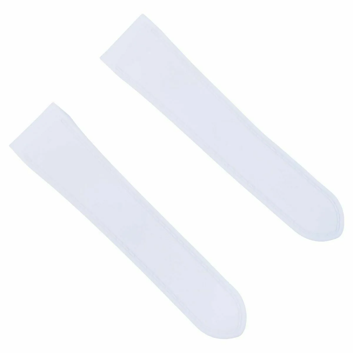 24.5MM RUBBER WATCH BAND STRAP FOR (FITS) CARTIER SANTOS 100XL CHRONOGRAPH WHITE