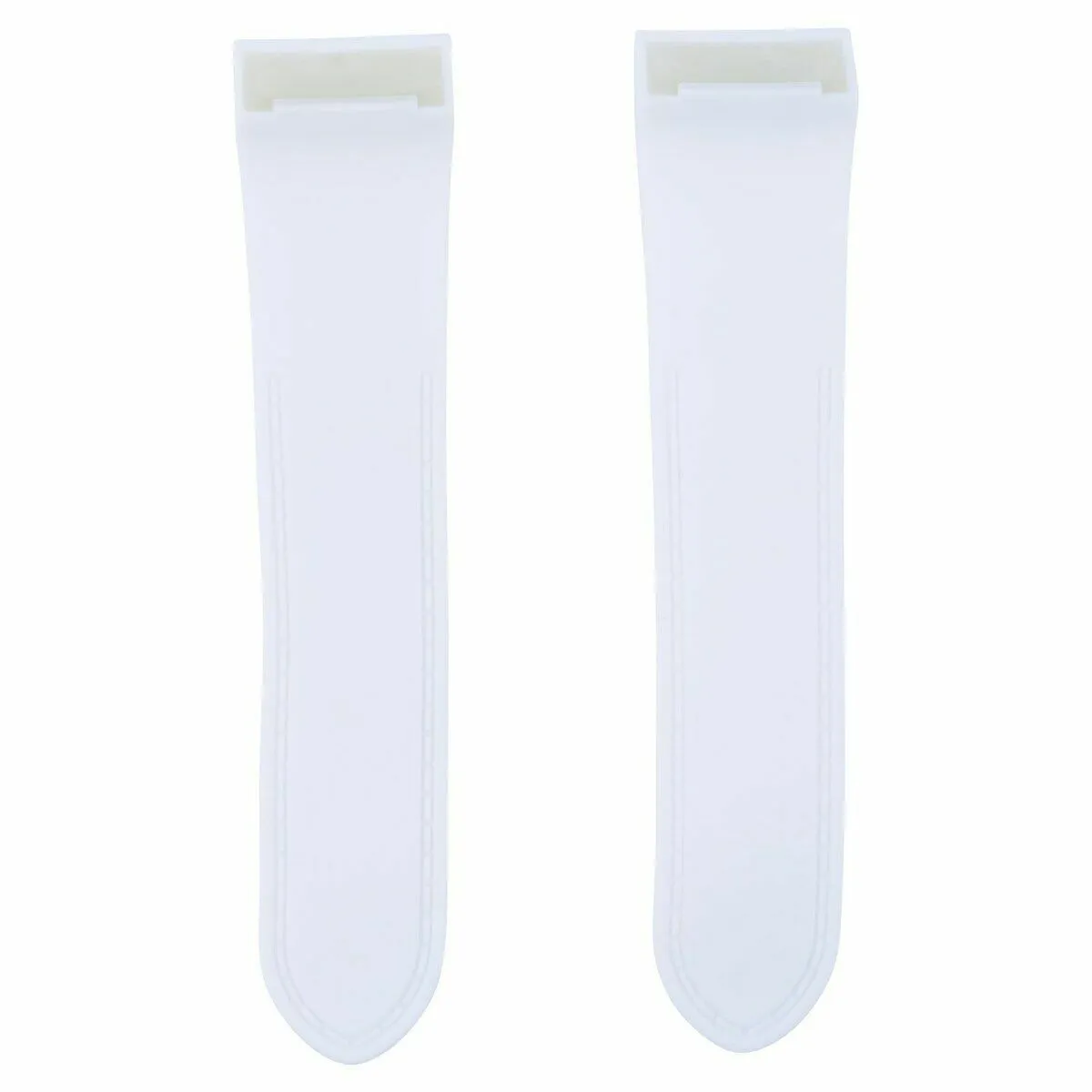 24.5MM RUBBER WATCH BAND STRAP FOR (FITS) CARTIER SANTOS 100XL CHRONOGRAPH WHITE