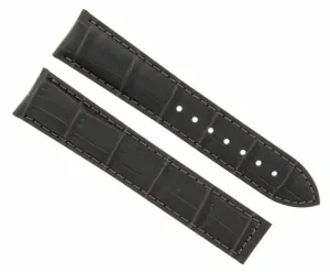 24MM LEATHER STRAP BAND CLASP FIT 24/18MM FOR OMEGA RAILMASTER XXL WATCH BROWN