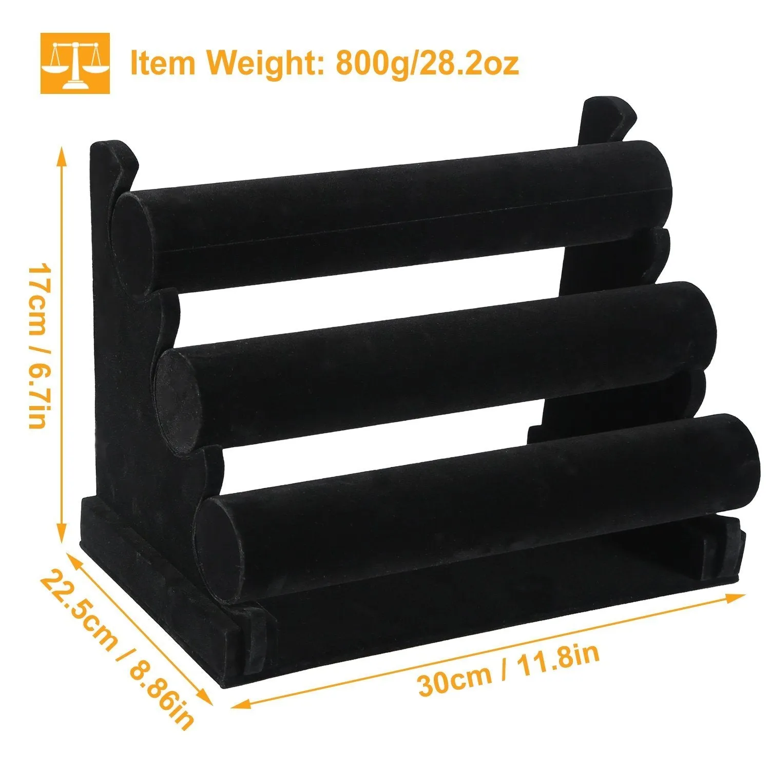 3-Tier Velvet Jewelry Stand