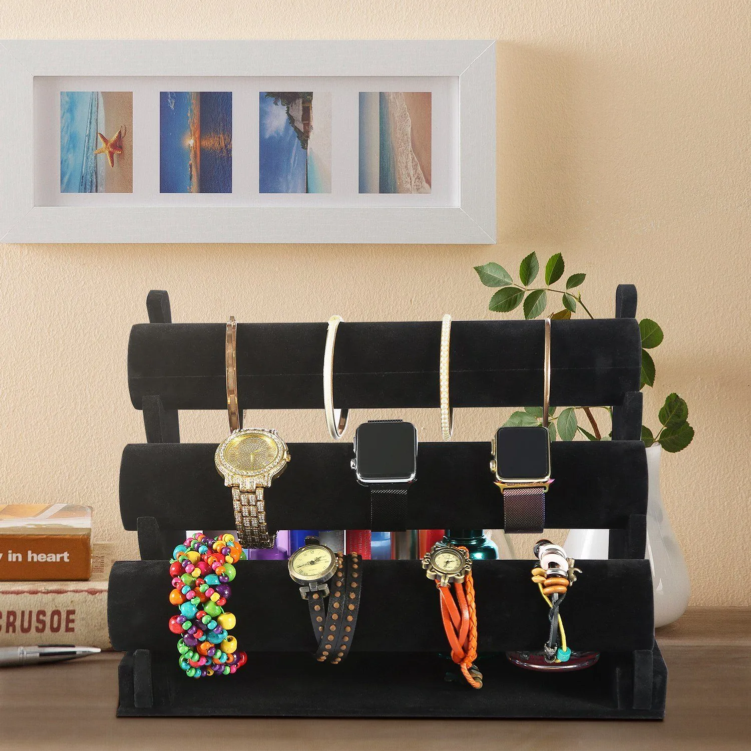 3-Tier Velvet Jewelry Stand