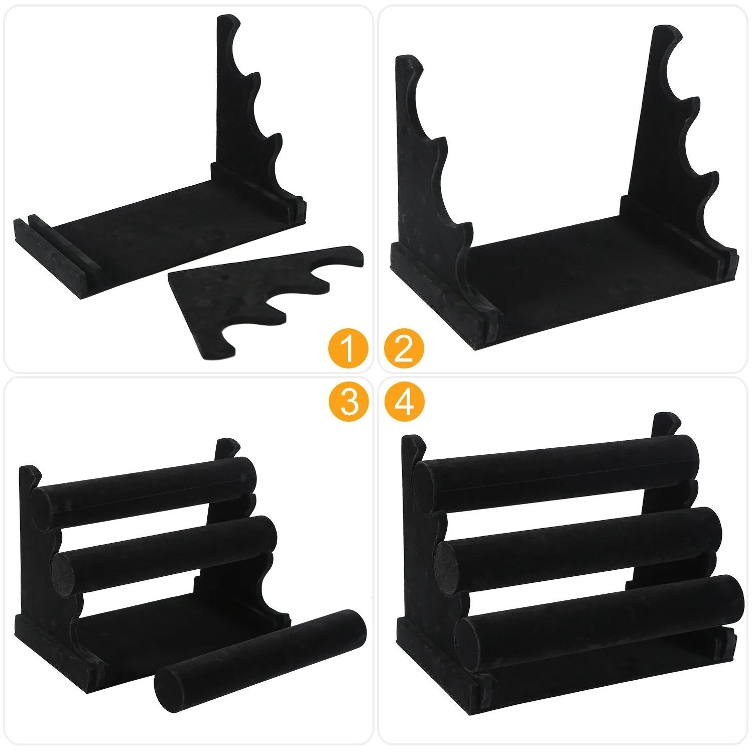 3-Tier Velvet Jewelry Stand