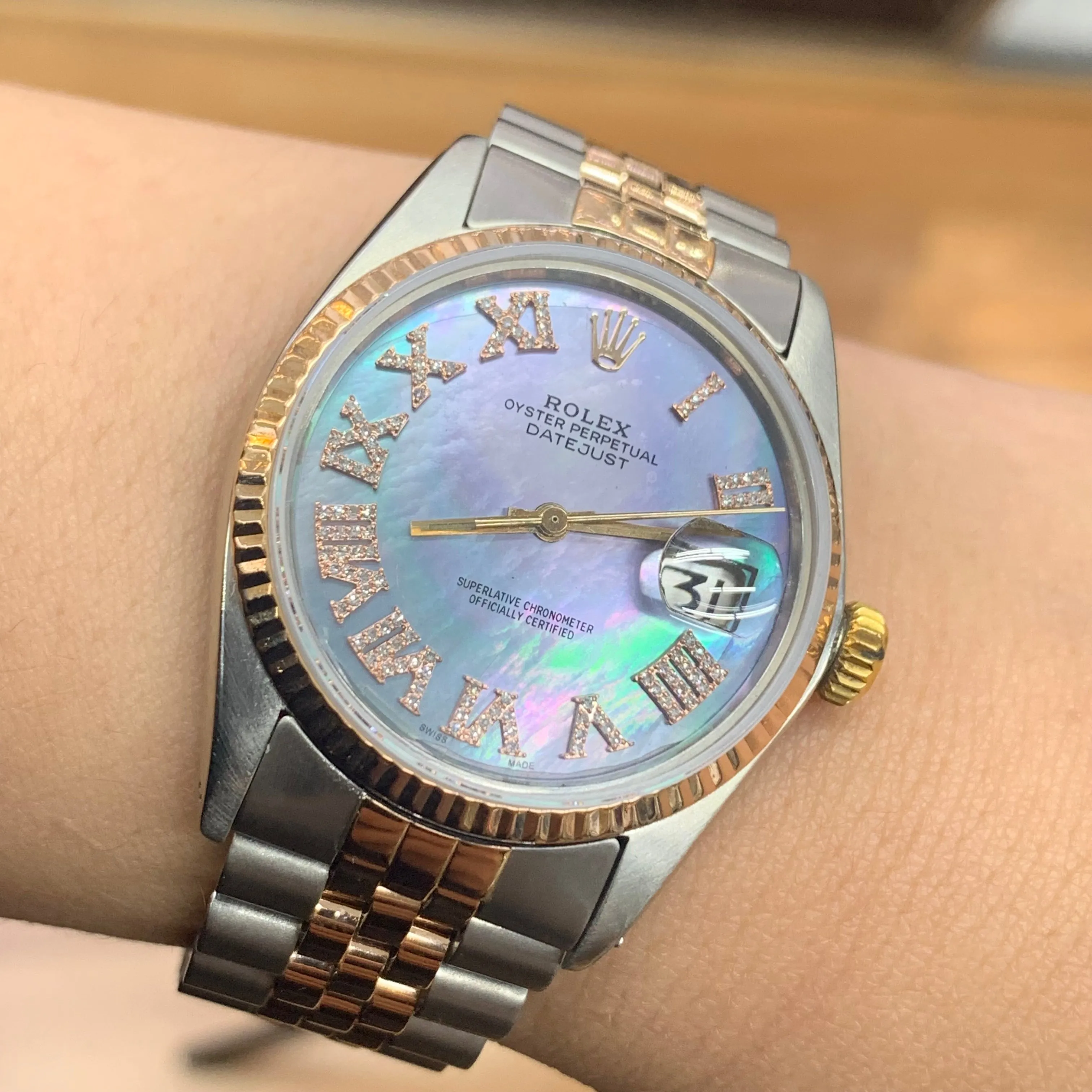 36mm Rolex Datejust Watch with Two-Tone Jubilee Bracelet