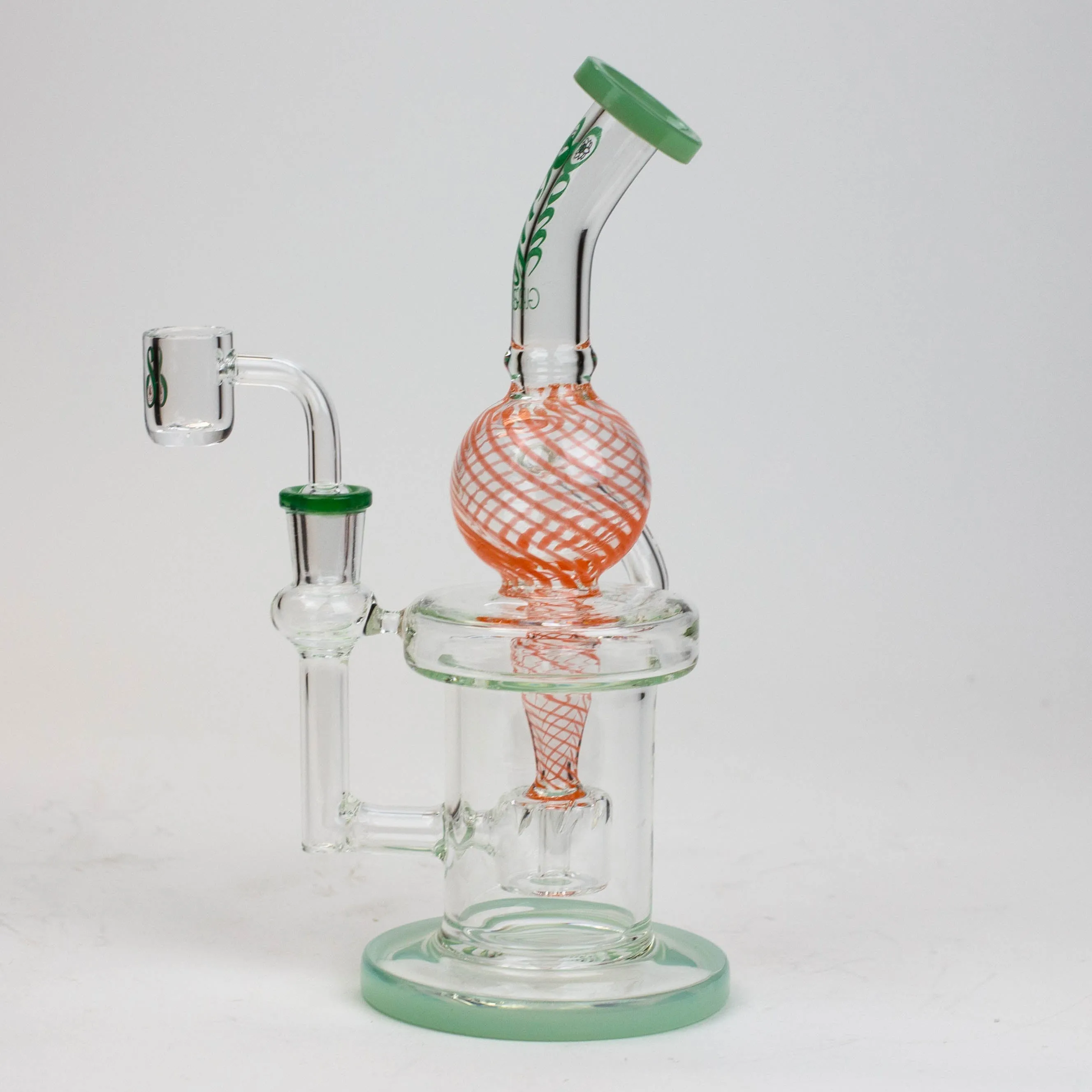 9" SOUL Glass 2-in-1 Recycler Bong Drum Diffuser
