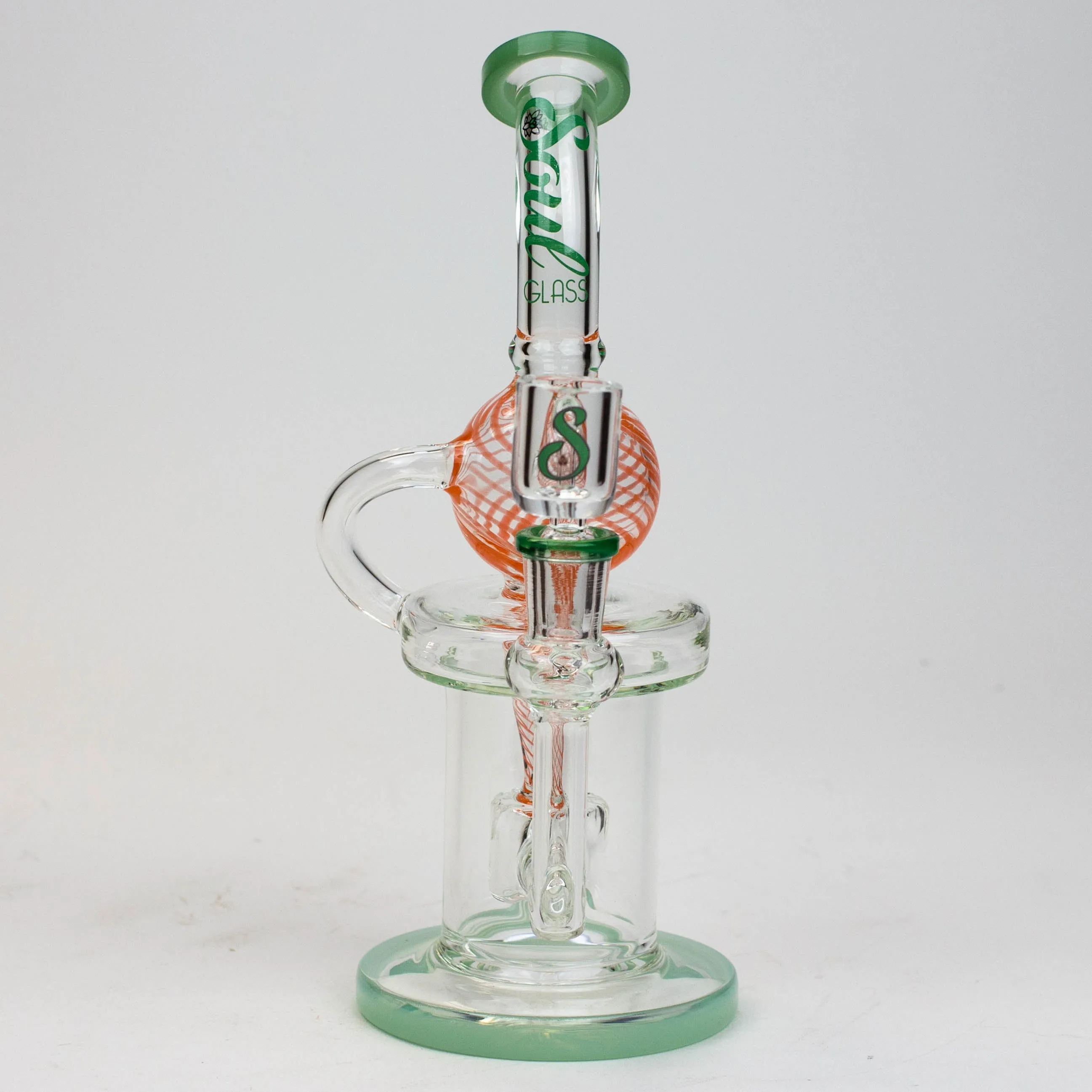 9" SOUL Glass 2-in-1 Recycler Bong Drum Diffuser