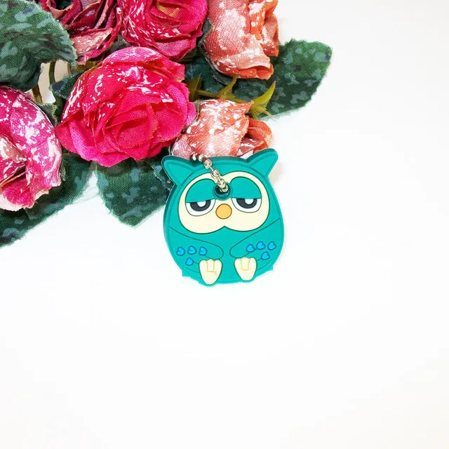 Anime Silicone Key Cap Cat Minion Key Chain Women Bag Charm Key Holder Mickey Key Ring Owl Keychain Hello Kitty Stitch Key Cover