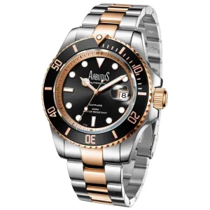 ARBUTUS DIVE AR1907TRBS BLACK DIAL STAINLESS STEEL MEN'S WATCH