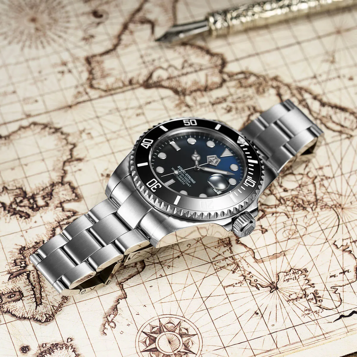 Automatic Men watch | Solid Steel | Megalith 8392M