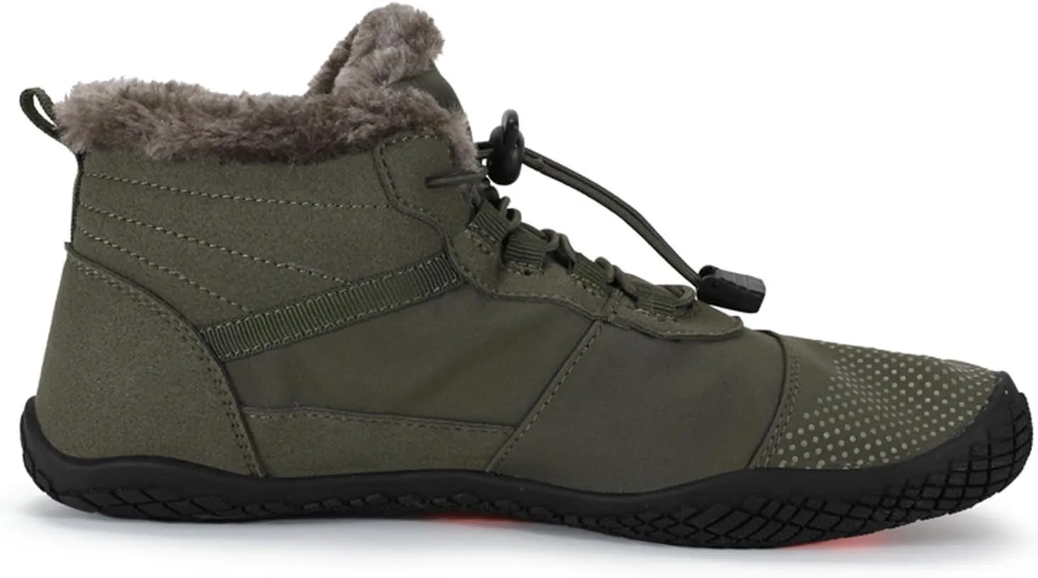 Barefoot Shoes Men's Womens Wide Toe Box Winter Trail Runner Minimalist Zero Drop Sole Cotton Boots Fur Lined Hiking Walking Shoes