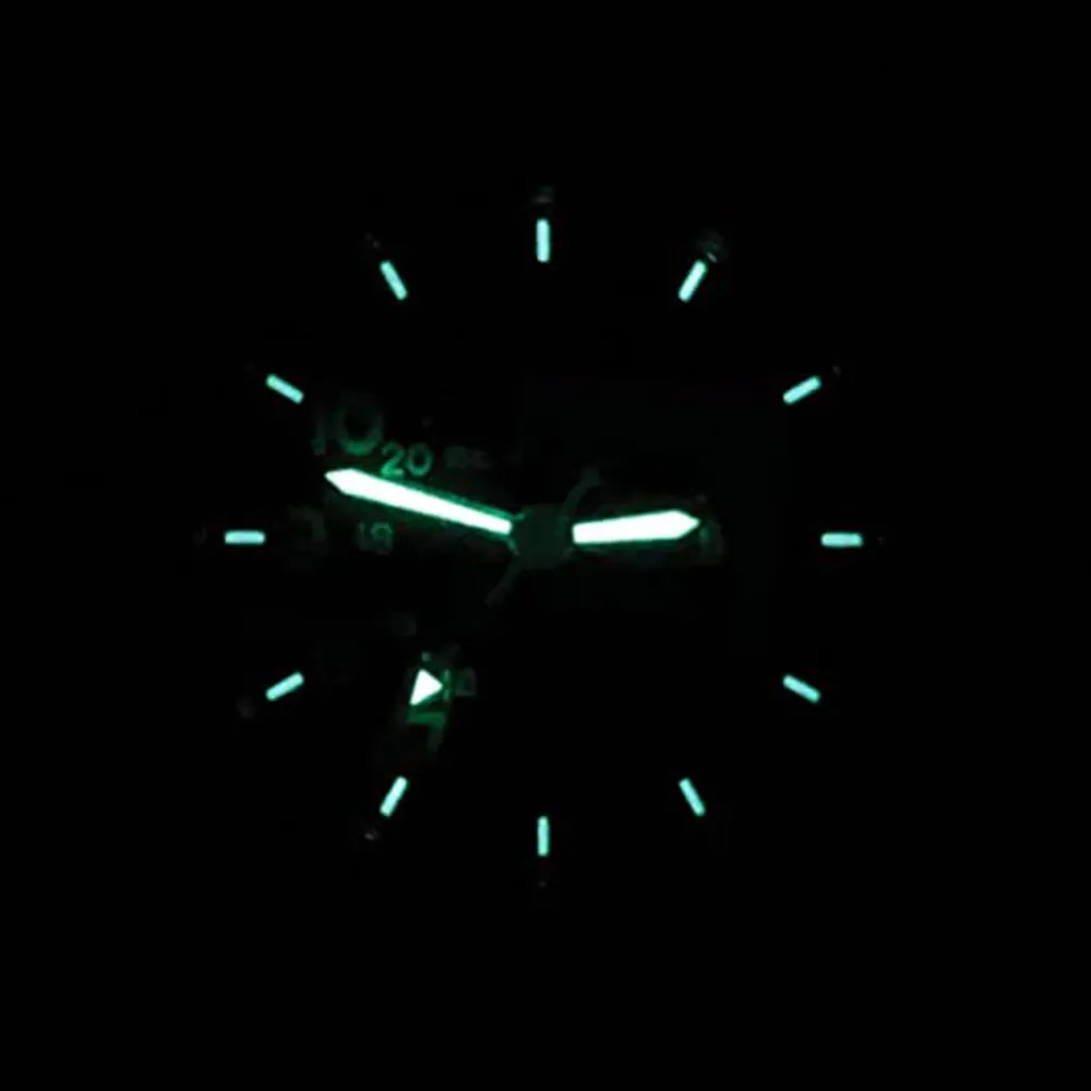 Bertucci A-2TR Mens Black Dial Green Rubber Band Quartz Watch - 12131