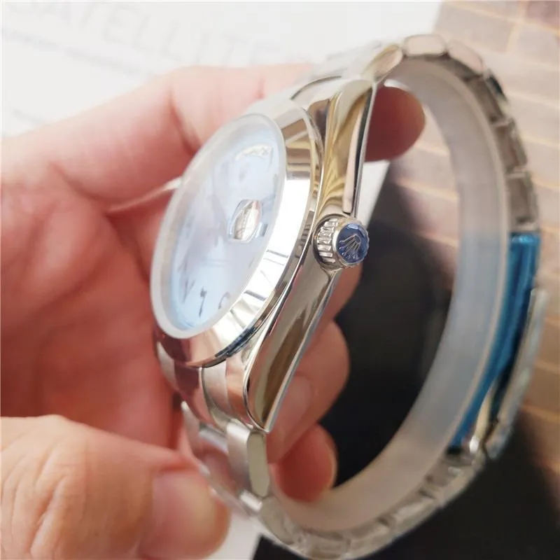 Best Swiss Clone Replica Rolex Day Date 40mm Ice Blue Arabic Dial Platinum Watch